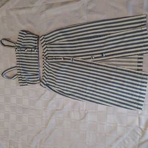 Striped Blue and White Two-Piece Set